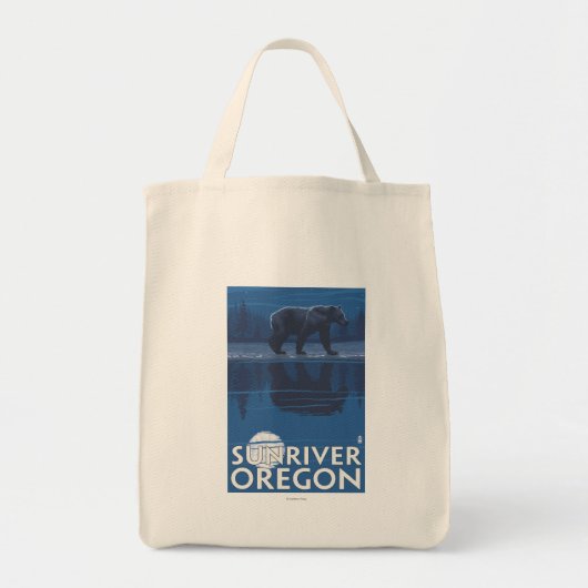 Beer in Moonlight - Sun River, Oregon Tote Bag (Voorkant)