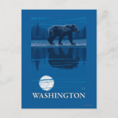 Beer in Moonlight - Washington Briefkaart (Voorkant)