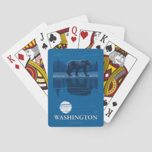 Beer in Moonlight - Washington Pokerkaarten