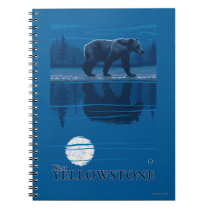 Beer in Moonlight - West Yellowstone, Montana Notitieboek