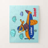 Beer in Plane! Gepersonaliseerd Kind Legpuzzel (Verticaal)
