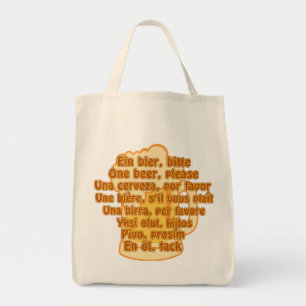 BEER in taaltas - kies stijl en kleur Tote Bag