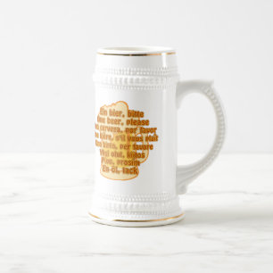 BEER in talen mok - kies stijl en kleur
