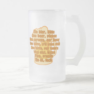 BEER in talen mok - kies stijl en kleur