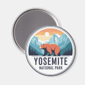 Beer in Yosemite National Park Half Dome Magneet (Voorkant / Achterkant)