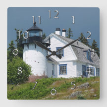 Beer Island Lighthouse Wall Clock