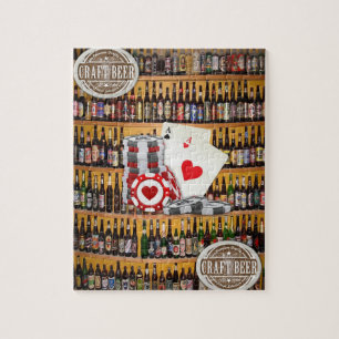 Beer Jigzaag Puzzle-speelkaarten Legpuzzel