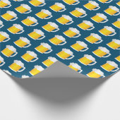 Beer Jug Pattern op Blue Cadeaupapier (Hoek)