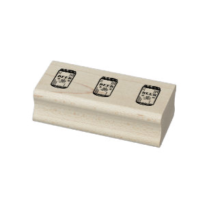 BEER KAN Triple Rubberstempel