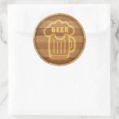 Beer Keg Ronde Sticker (Tas)