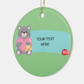 BEER  KERAMISCH ORNAMENT (Links)