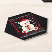 Beer Kerst (1) Kartonnen Onderzetters (Schuin)