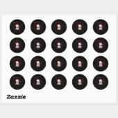 Beer Kerst (2) Ronde Sticker (Vel)