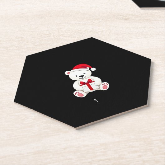 Beer Kerst (3) Kartonnen Onderzetters (Schuin)