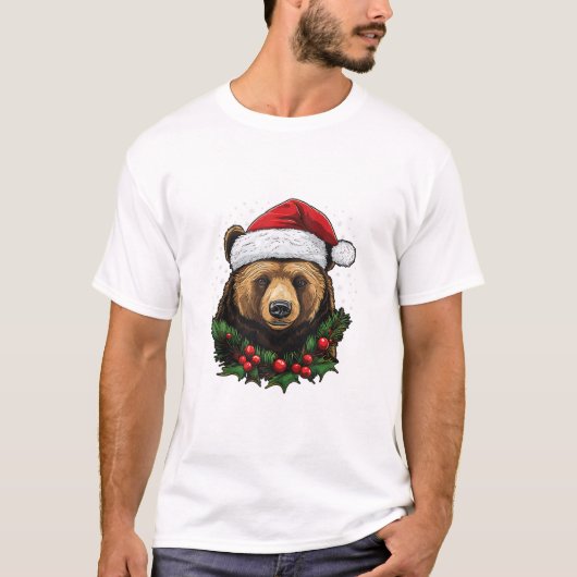 Beer kerstboom licht t-shirt (Voorkant)