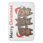 Beer kerstdieren Beren Kerst-kerst Badmat (Voorkant Verticaal)