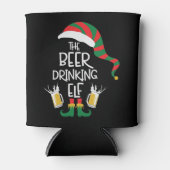 Beer Kerstmis Elf Funny Typography Holiday Blikjeskoeler (Voorkant)