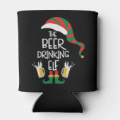 Beer Kerstmis Elf Funny Typography Holiday Blikjeskoeler (Achterkant)