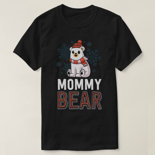 Beer Kerstmis familie Polar Beer Holiday X T-shirt (Design voorkant)