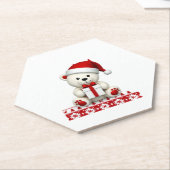 Beer Kerstmis Kartonnen Onderzetters (Schuin)