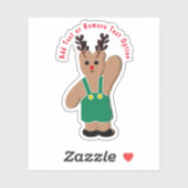 Beer Kerstmis rendierentransport Sticker (Vel)