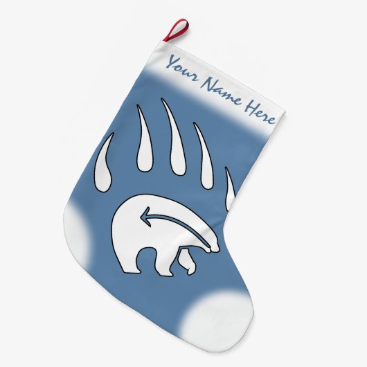 Beer kerststooking Native Beer Claw Stocking Grote Kerstsok (Voorkant (Hangend))