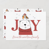 Beer kerstWenskaart (Voorkant / Achterkant)