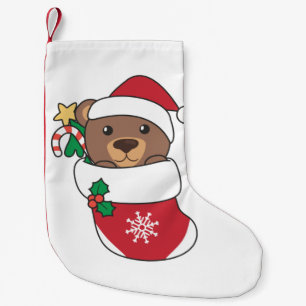 Beer kerstwinter Beren Kleine Kerstsok