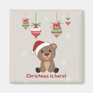 Beer Kerstwinterdieren Beer Magnet Magneet