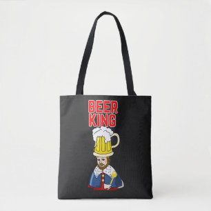 Beer King Funny Cool Design Draagtas