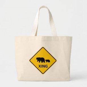 Beer kruising Highway Sign Grote Tote Bag