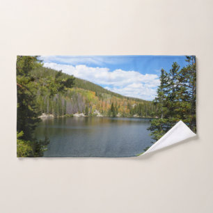 Beer Lake bij het Nationaal Park Rocky Mountain Handdoek