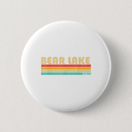 BEER LAKE UTAH Fun Vissen Camping Summer Ronde Button 5,7 Cm (Voorkant)