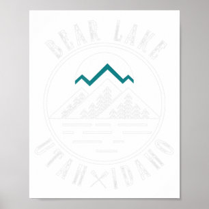 Beer Lake Utah Idaho Camping Boating Poster