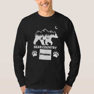 Beer Land Wyoming Grizzly Beer met Deer Mounta T-shirt