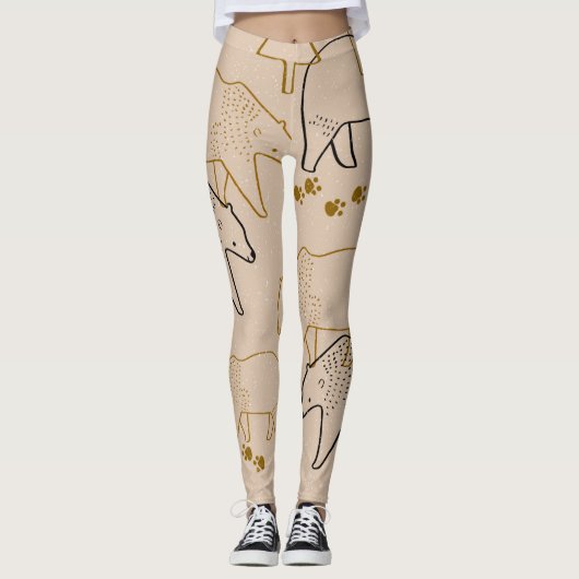 Beer Leggings in beige (Voorkant)