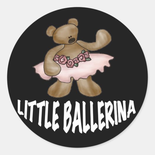 Beer Little Ballerina Ronde Sticker (Voorkant)