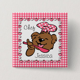 Beer Little Chef Custom Button (Squ)
