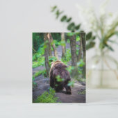 Beer loopt weg in het Bossen bos Briefkaart (Staand voorkant)