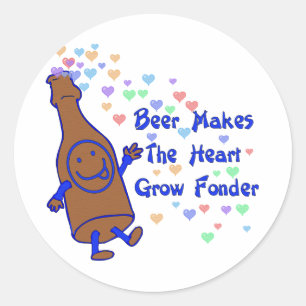 Beer Love Ronde Sticker