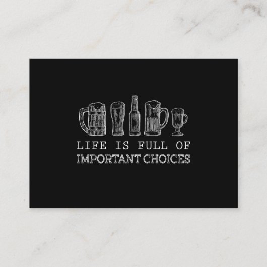 Beer Lover | Belangrijke chocoladebier Informatiekaartje (Voorkant)