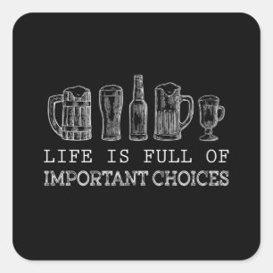 Beer Lover Belangrijke chocoladebier Vierkante Sticker