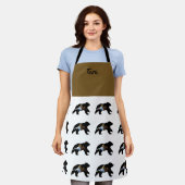 Beer Lover's "Beren met bergen" Apron Schort (Gedragen)