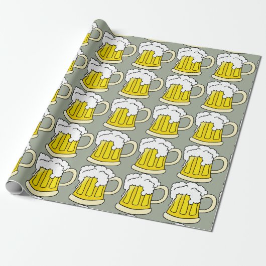 Beer Lovers Funny Beer Mok Cadeaupapier (Uitgerold)
