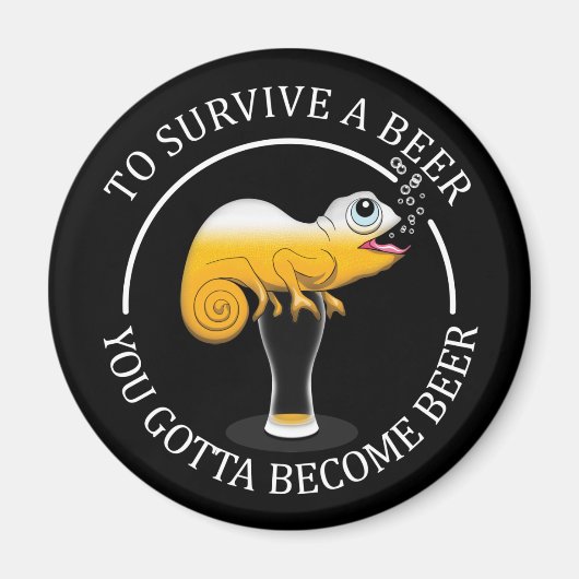 Beer Lover's Funny Quote - Beer Magneet (Voorkant)