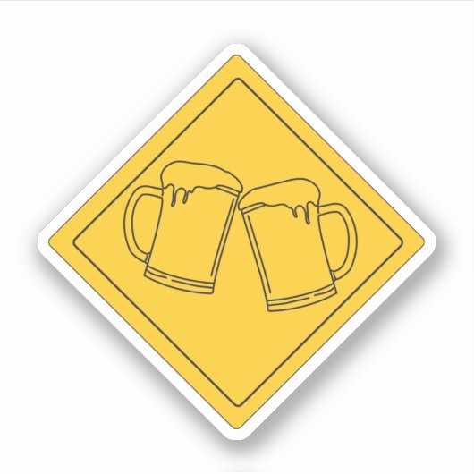 Beer Lovers-teken Sticker (Voorkant)