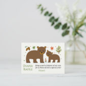 Beer luierritten plaatskaartje (Staand voorkant)