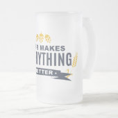 Beer maakt alles beter afgewerkte glazen Mok (Voorkant rechts)