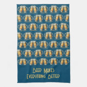 Beer Makes Everything Better Kitchen Towel Theedoek (Verticaal)