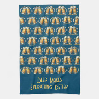 Beer Makes Everything Better Kitchen Towel Theedoek
